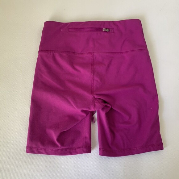 Reebok Essence Bike Short Womens XS Purple Compression Shorts Drawstring Workout - Picture 3 of 8